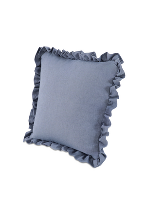   Ruffled-Edge Linen Cushion | Oroa.com
