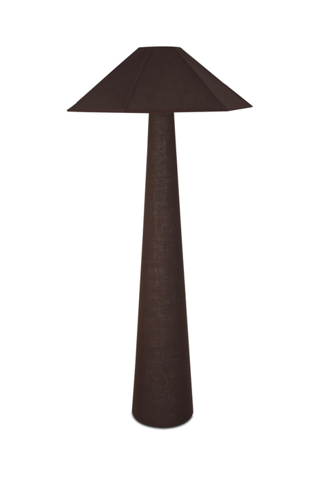 Brown Cotton Floor Lamp | Novi Living Gigi | Oroa.com