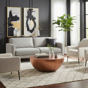 Modern European furniture - Metallic Round Coffee Table - www.oroa.com