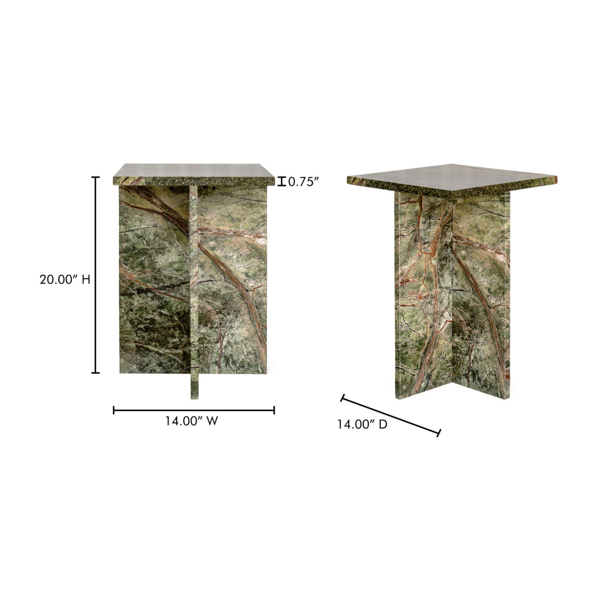 Marble Square Accent Table | Novi Living Blair | Oroa.com