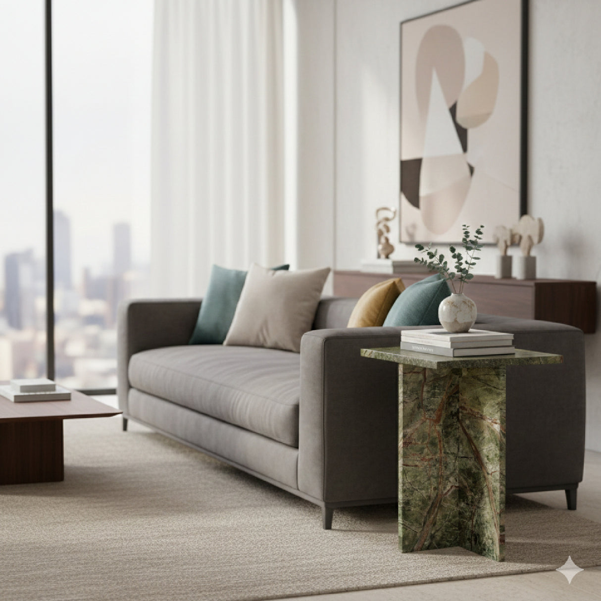 Marble Square Accent Table | Novi Living Blair | Oroa.com