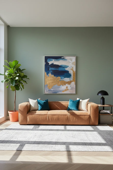 Modern European furniture - Brown Leather Sofa - www.oroa.com