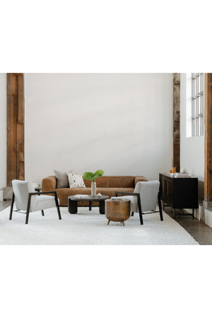 Modern European furniture - Brown Leather Sofa - www.oroa.com
