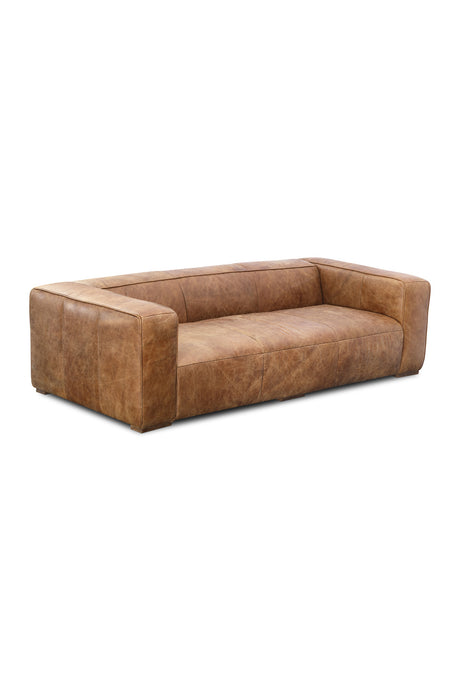 Modern European furniture - Brown Leather Sofa - www.oroa.com