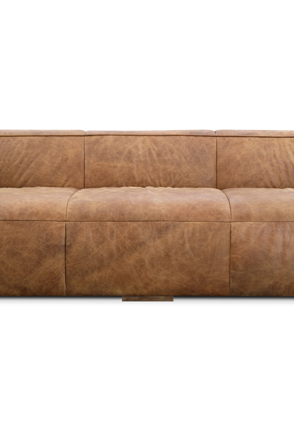 Modern European furniture - Brown Leather Sofa - www.oroa.com