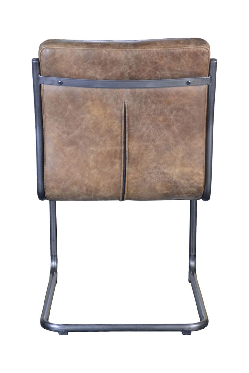 Modern European furniture - Brown Leather Dining Chair Set (2) - www.oroa.com