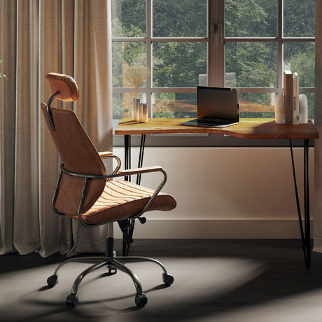 Modern European furniture - Adjustable Leather Office Chair - www.oroa.com
