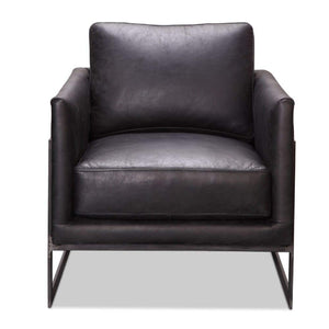 Modern European furniture - Leather Cantilevered Club Chair - www.oroa.com
