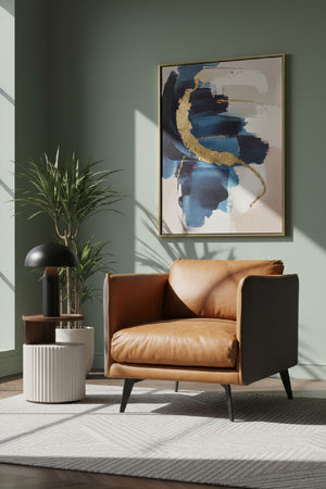 Modern European furniture - Brown Leather Lounge Armchair - www.oroa.com