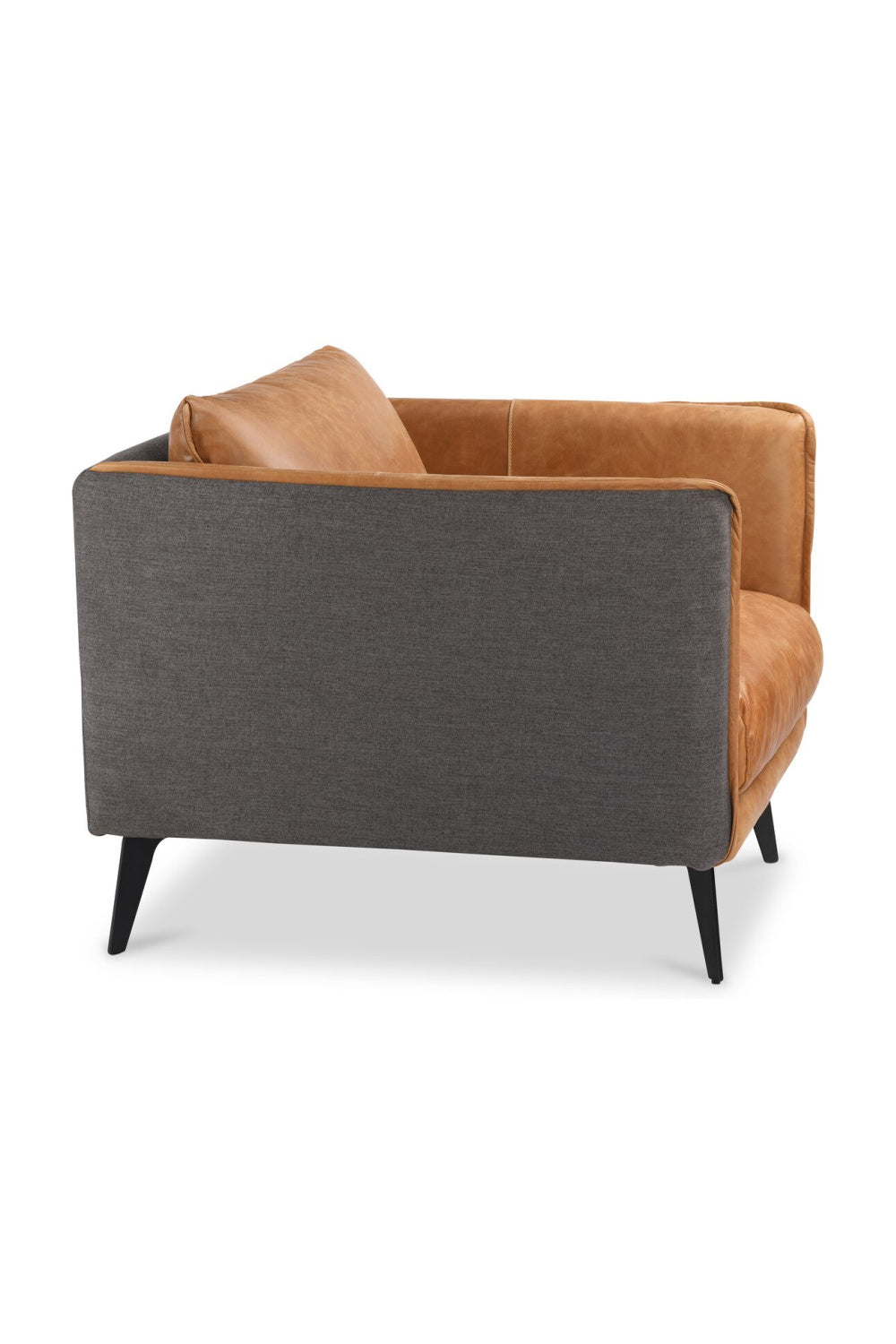 Modern European furniture - Brown Leather Lounge Armchair - www.oroa.com