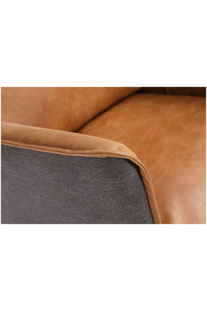 Modern European furniture - Brown Leather Lounge Armchair - www.oroa.com
