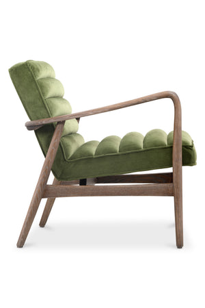   Modern European furniture - Green Velvet Tufted Lounge Chair - www.oroa.com | Oroa.com