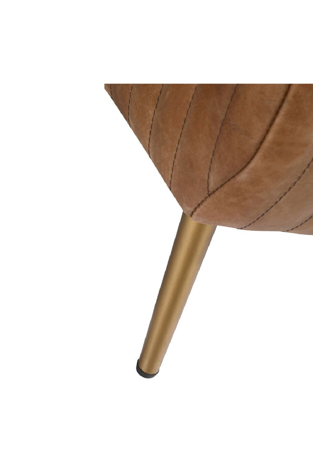 Modern European furniture - Ribbed Brown Leather Bench - www.oroa.com