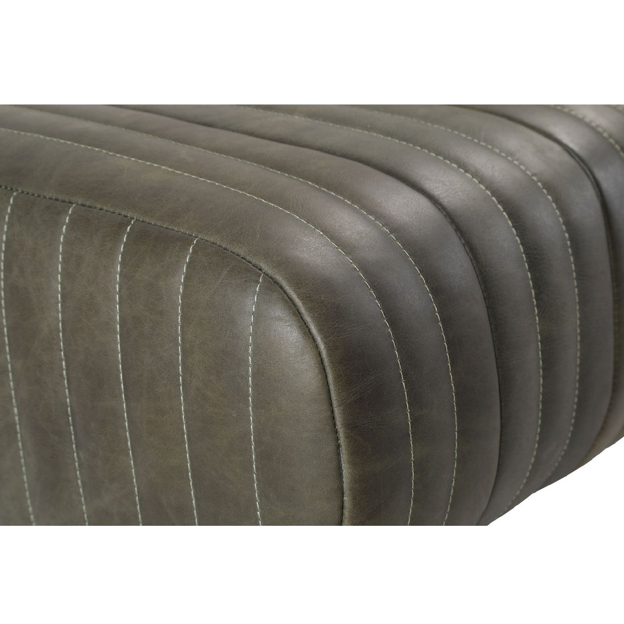 Modern European furniture - Quilted Green Leather Bench - www.oroa.com