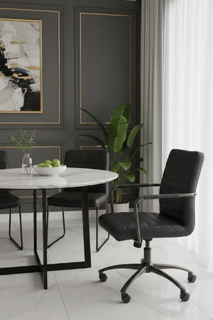 Grain Leather Office Chair | Novi Living Roy | Oroa.com