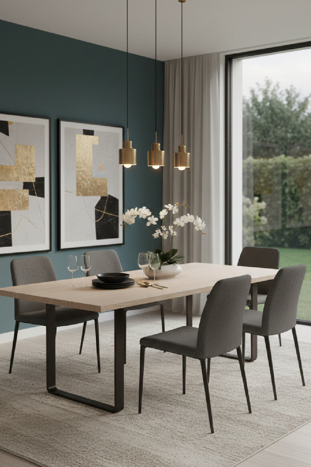 Mango Wood Top Dining Table | Novi Living Wilks | Oroa.com