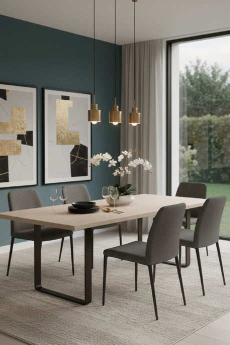 Mango Wood Top Dining Table | Novi Living Wilks | Oroa.com