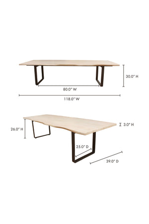 Mango Wood Top Dining Table | Novi Living Wilks | Oroa.com