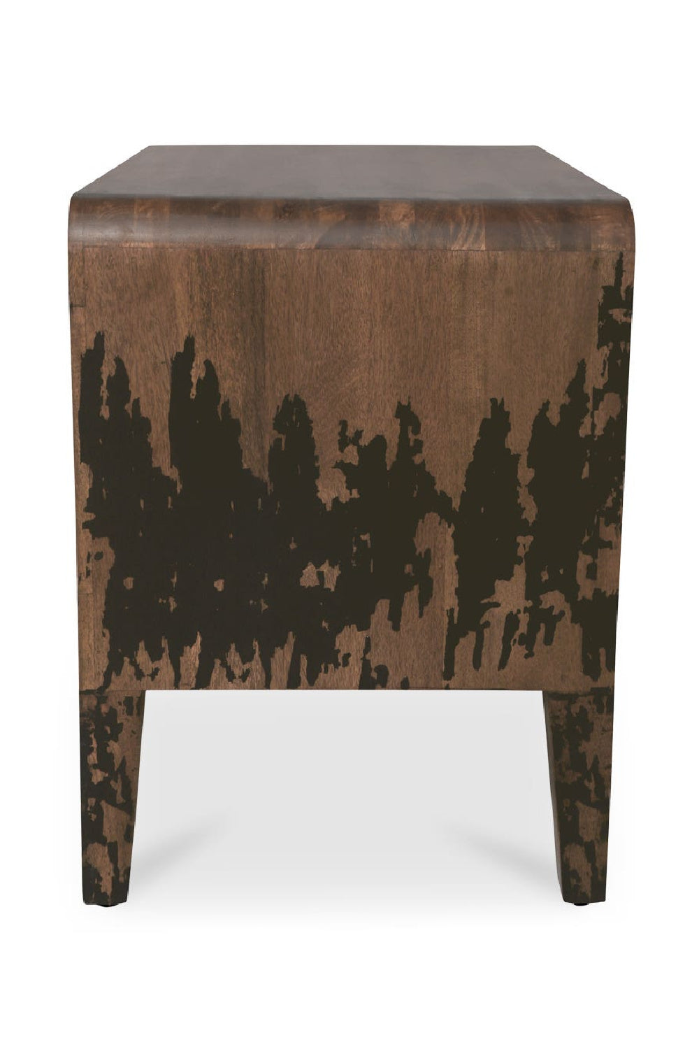 Modern European furniture - Distressed Black 2-Drawer Nightstand - www.oroa.com