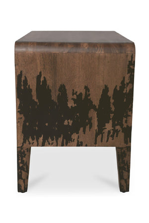Modern European furniture - Distressed Black 2-Drawer Nightstand - www.oroa.com