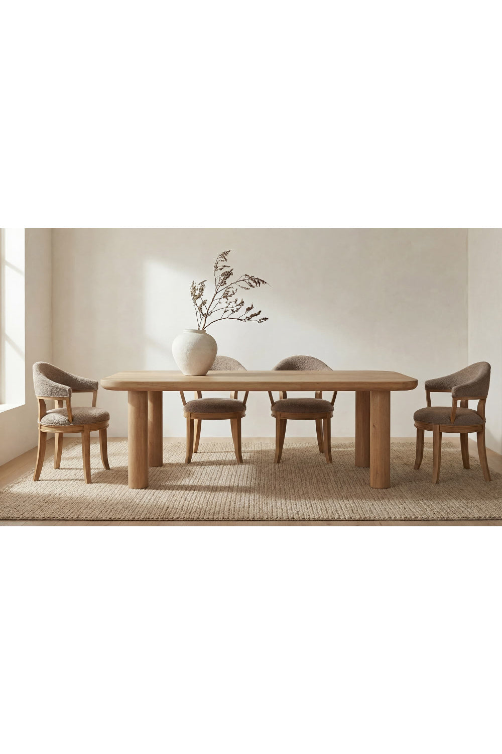 Modern European furniture - Scandinavian Style Oak Dining Table - www.oroa.com