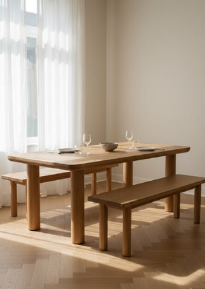 Modern European furniture - Scandinavian Style Oak Dining Table - www.oroa.com