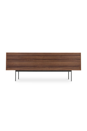 Black Ribbed 4-Door Sideboard | Novi Living Araya | Oroa.com