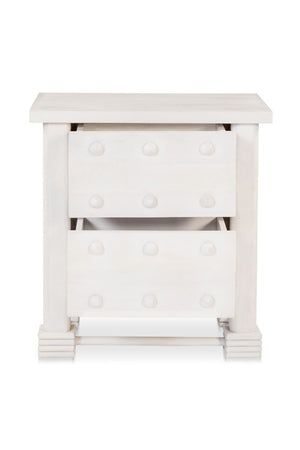 Modern European furniture - Whitewashed 2-Drawer Nightstand - www.oroa.com