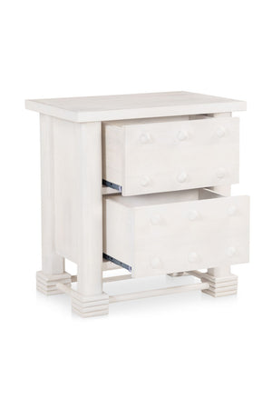Modern European furniture - Whitewashed 2-Drawer Nightstand - www.oroa.com