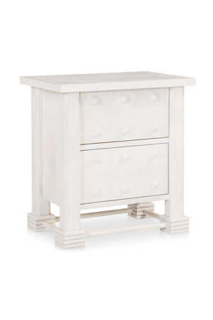 Modern European furniture - Whitewashed 2-Drawer Nightstand - www.oroa.com