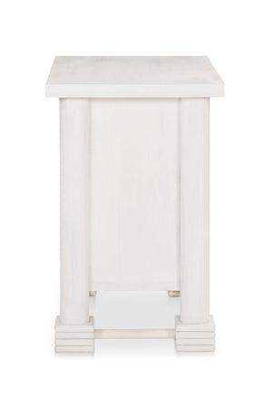 Modern European furniture - Whitewashed 2-Drawer Nightstand - www.oroa.com