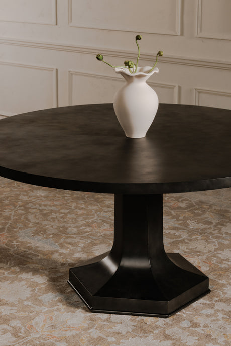 Modern European furniture - Black Round Dining Table - www.oroa.com