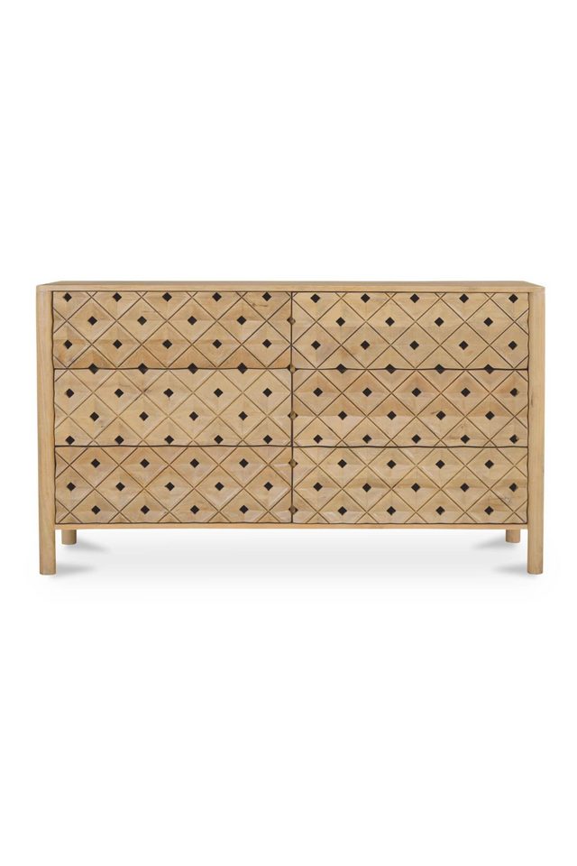 Modern European furniture - 6-Drawer Mango Wood Dresser - www.oroa.com