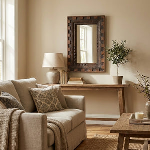   Brown Mango Wood Mirror | Oroa.com