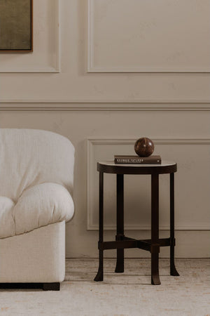   Modern European furniture - Round Travertine Accent Table - www.oroa.com | Oroa.com