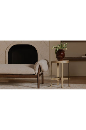   Modern European furniture - Round Travertine Accent Table - www.oroa.com | Oroa.com