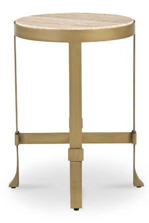   Modern European furniture - Round Travertine Accent Table - www.oroa.com | Oroa.com