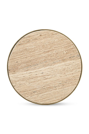   Modern European furniture - Round Travertine Accent Table - www.oroa.com | Oroa.com