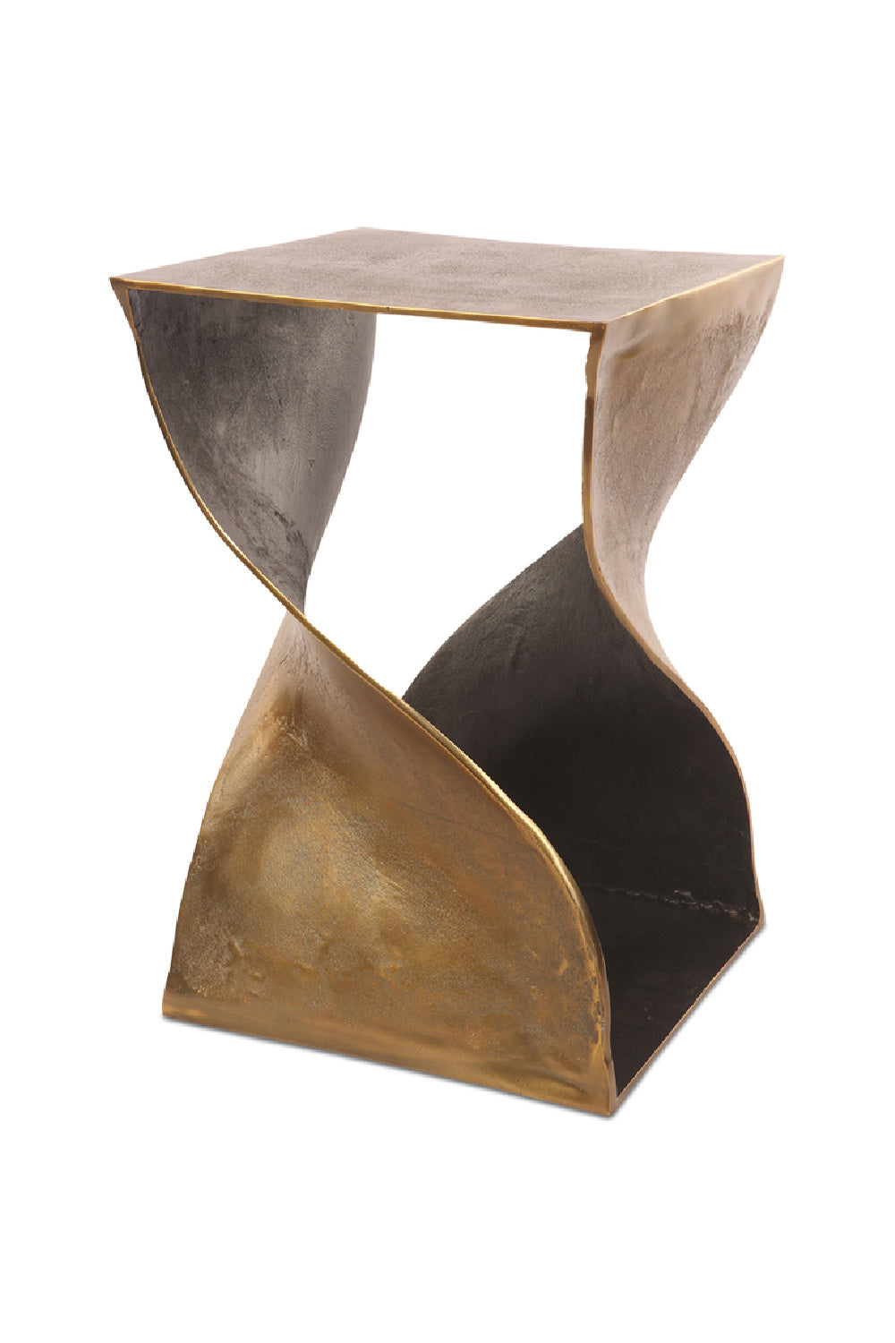 Modern European furniture - Brass Twisted Accent Table - www.oroa.com