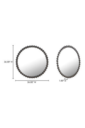   Modern European furniture - Black Round Mirror - www.oroa.com | Oroa.com