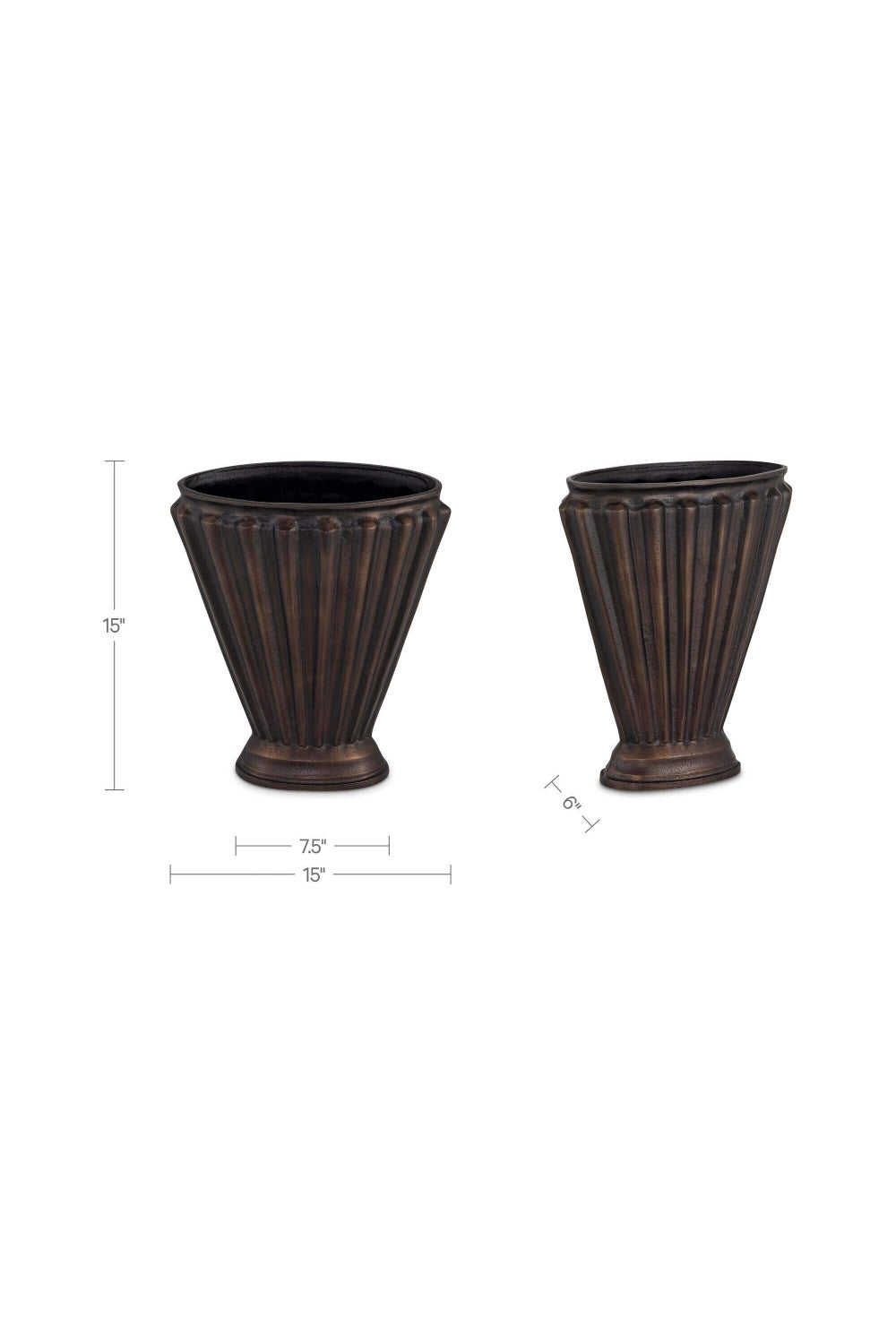 Modern European furniture - Cast Aluminum Tapered Vase - www.oroa.com
