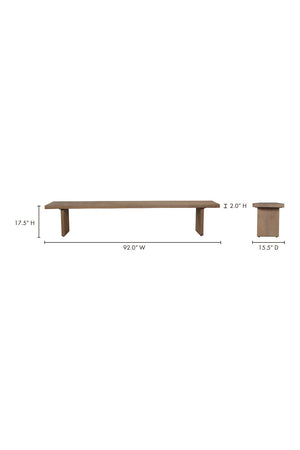 Modern European furniture - Sandblasted Oak Dining Bench - www.oroa.com