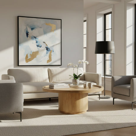 Modern European furniture - Round Tray Oak Coffee Table - www.oroa.com