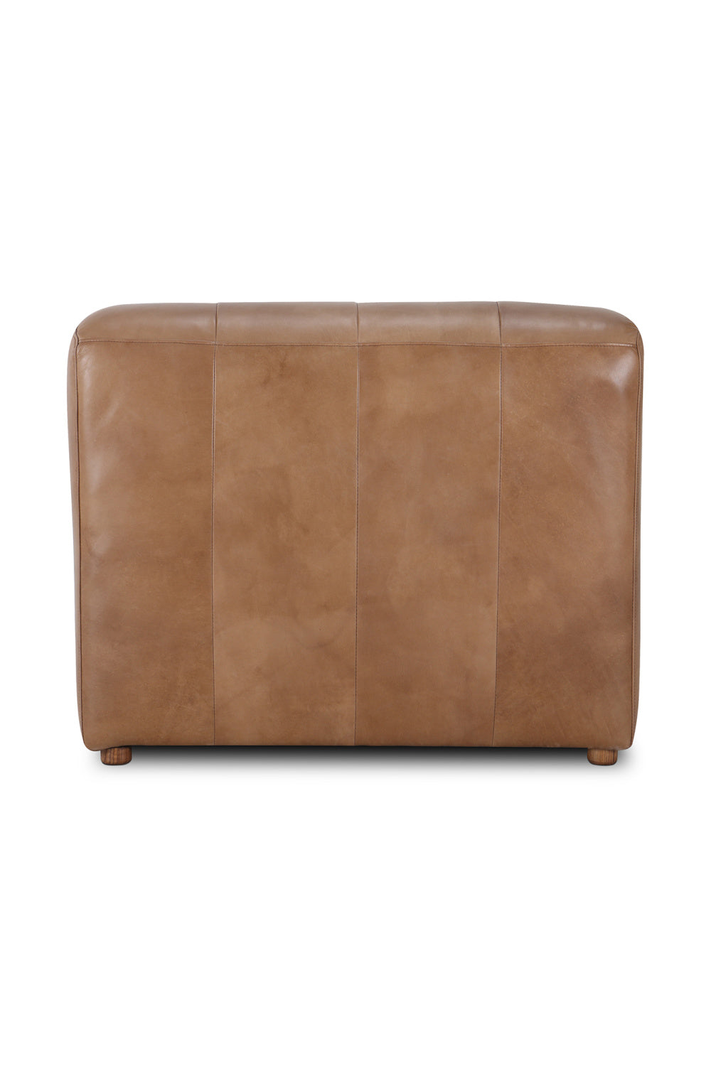 Modern European furniture - Ribbed Tan Leather Slipper Chair - www.oroa.com