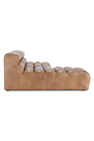 Modern European furniture - Ribbed Tan Leather Sectional Sofa - www.oroa.com