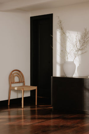 Modern European furniture - Cane-Wrapped Dining Chair Set (2) - www.oroa.com