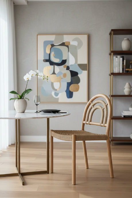 Modern European furniture - Cane-Wrapped Dining Chair Set (2) - www.oroa.com