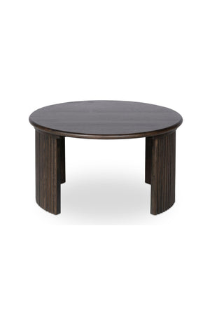 Oak Fluted Base Coffee Table | Novi Living Penny | Oroa.com