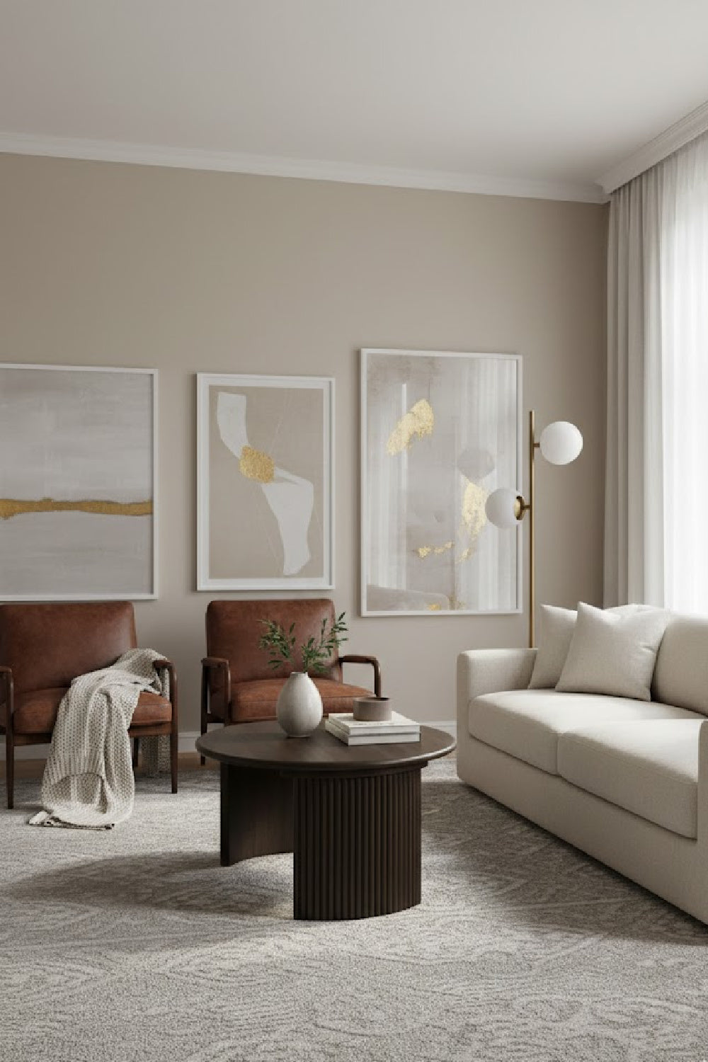 Oak Fluted Base Coffee Table | Novi Living Penny | Oroa.com