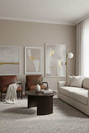 Oak Fluted Base Coffee Table | Novi Living Penny | Oroa.com